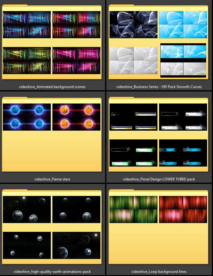 Videohive Motion Pack - Collection of video footage (HD, Full HD)
