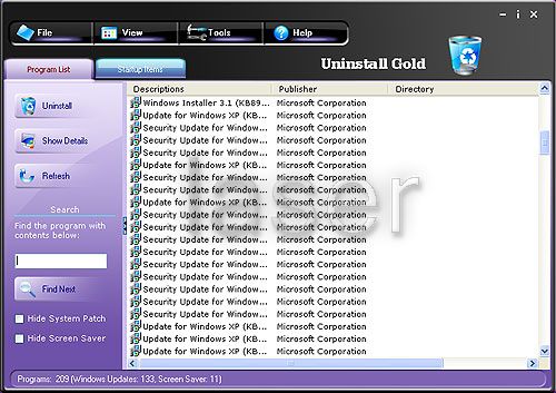 Uninstall Gold 2.0.2.282