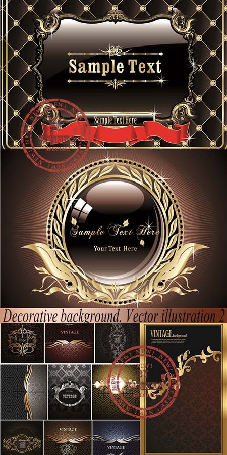 Stock: Decorative background. Vector illustration 2