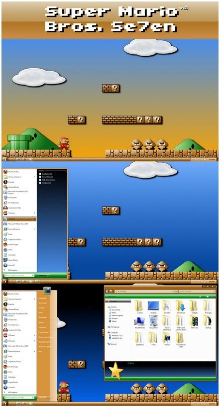 Super Mario Bros Theme For Windows 7