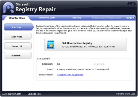 Glarysoft Registry Repair 4.0.0.1266