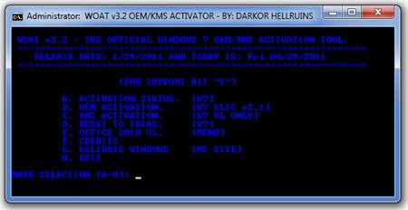Windows Activator WOAT 3.21 (Reupload 05-08-2011)