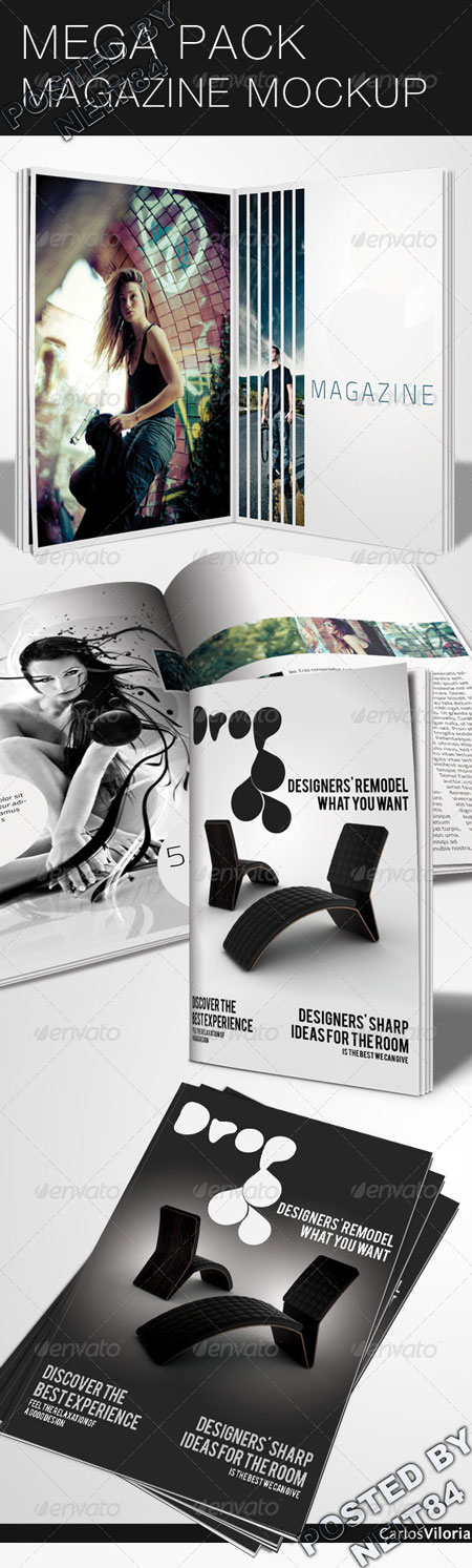 Graphicriver mega pack magazine mockup 46486 Graphicriver mega pack magazine mockup 46486