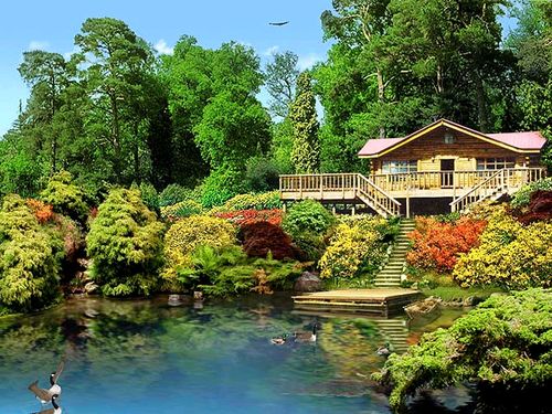 3D Lake Cabin Screensaver 2010