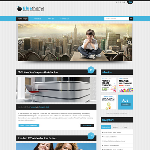 Dynamic CSS Templates - Bluestripes