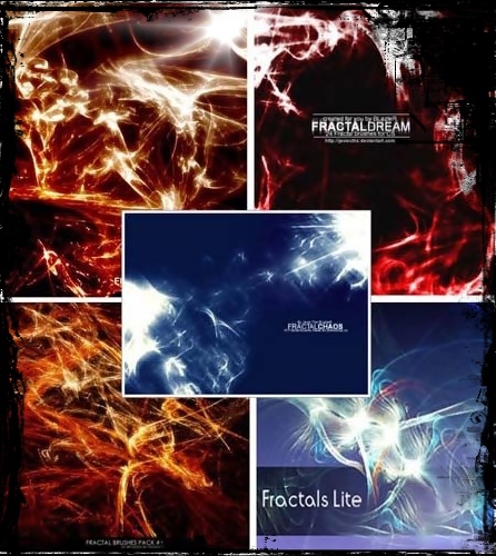 Abstract Fractals Photoshop Brushes