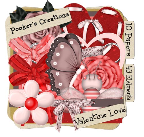 Scrap-set - Valentine Love