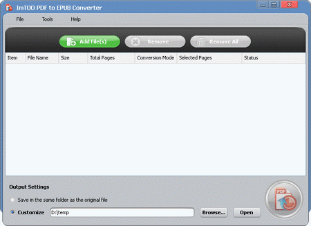 ImTOO PDF to EPUB Converter 1.0.4.0124 ImTOO PDF to EPUB Converter 1.0.4.0124