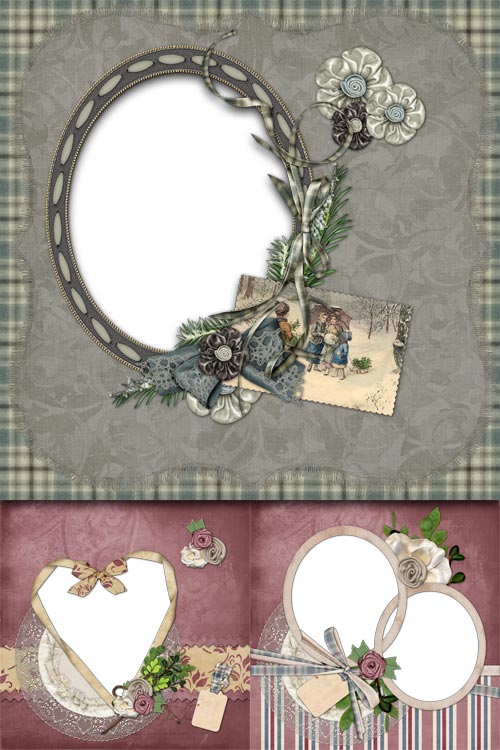 Winter Vintage Scrap-pages Frames Winter Vintage Scrap-pages Frames