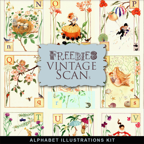 Scrap-kit - Alphabet Illustrations Part II Scrap-kit - Alphabet Illustrations Part II
