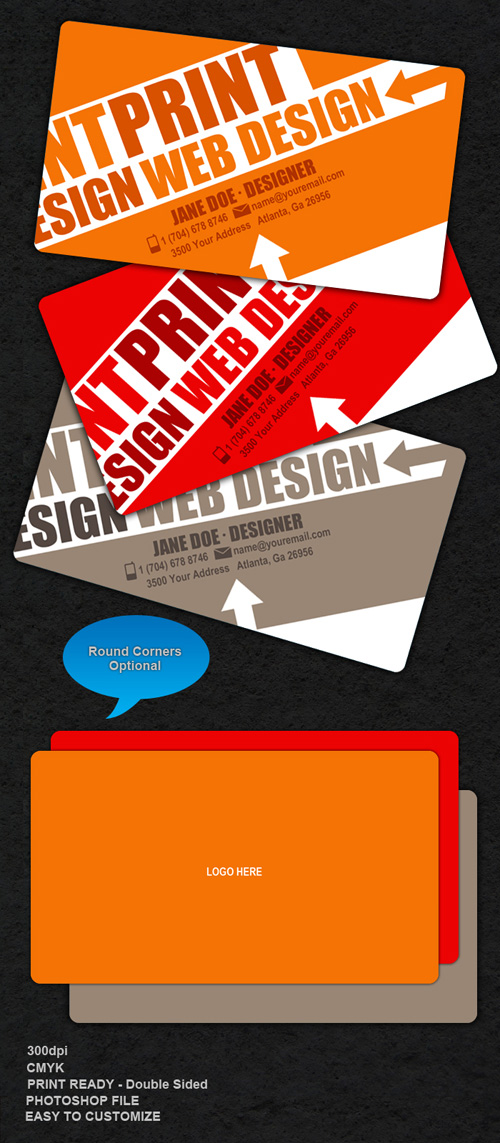 Edgy-Colorful Business Card - GraphicRiver Edgy-Colorful Business Card - GraphicRiver