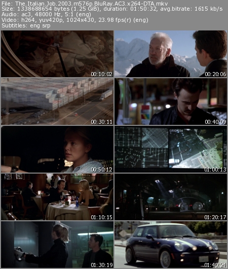 The Italian Job (2003) m576p BluRay AC3 x264-DTA The Italian Job (2003) m576p BluRay AC3 x264-DTA