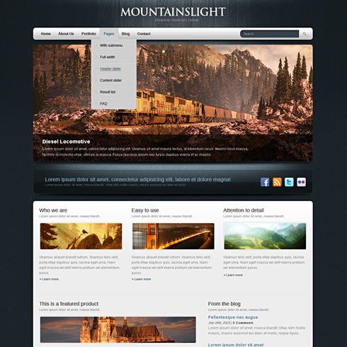 Dynamic CSS Templates - Bluewood