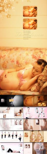 Art photo photo template pretty pregnant mom
