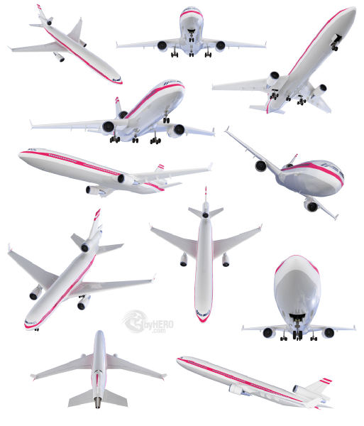 Shutterstock - Isolated Collection of Aircraft, Airbus