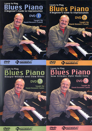 Homespun - Learn To Play Blues Piano with David Bennett Cohen Complete 4 DVD Set