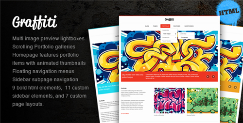 ThemeForest - Graffiti HTML Theme - Rip