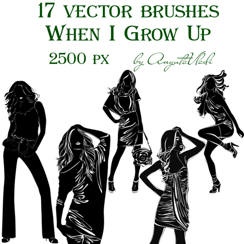 vector brushes When I Grow Up