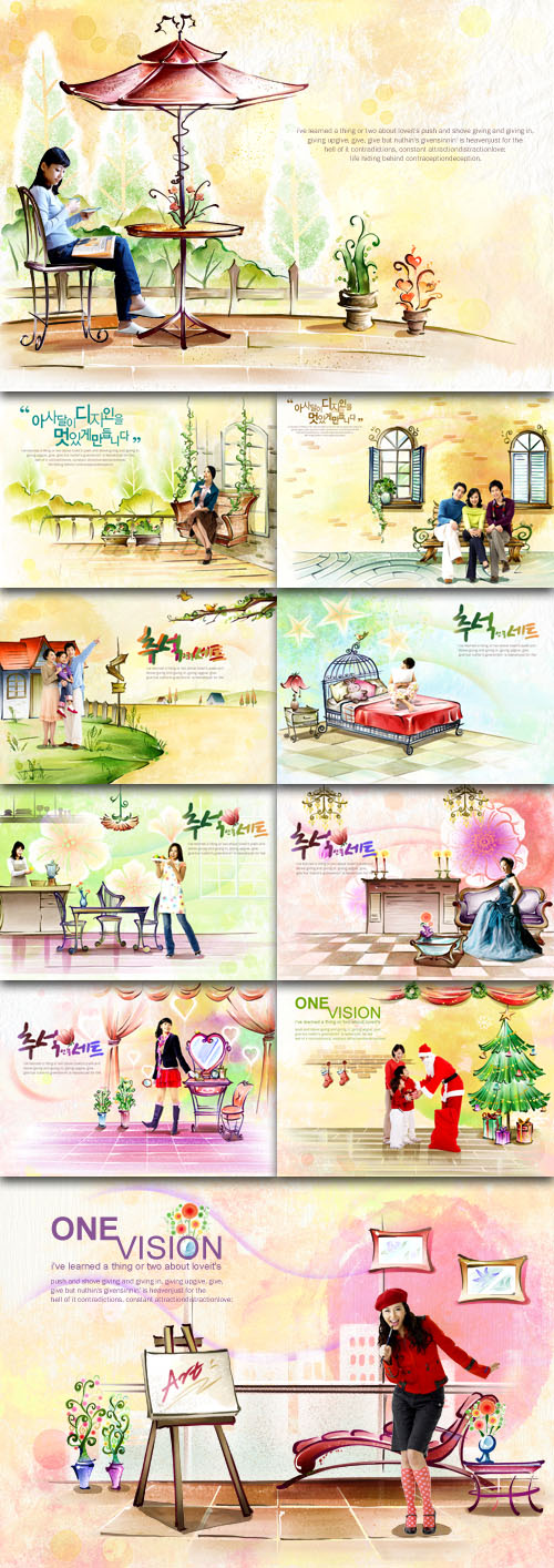 Love Romantic elements in a series of fashion